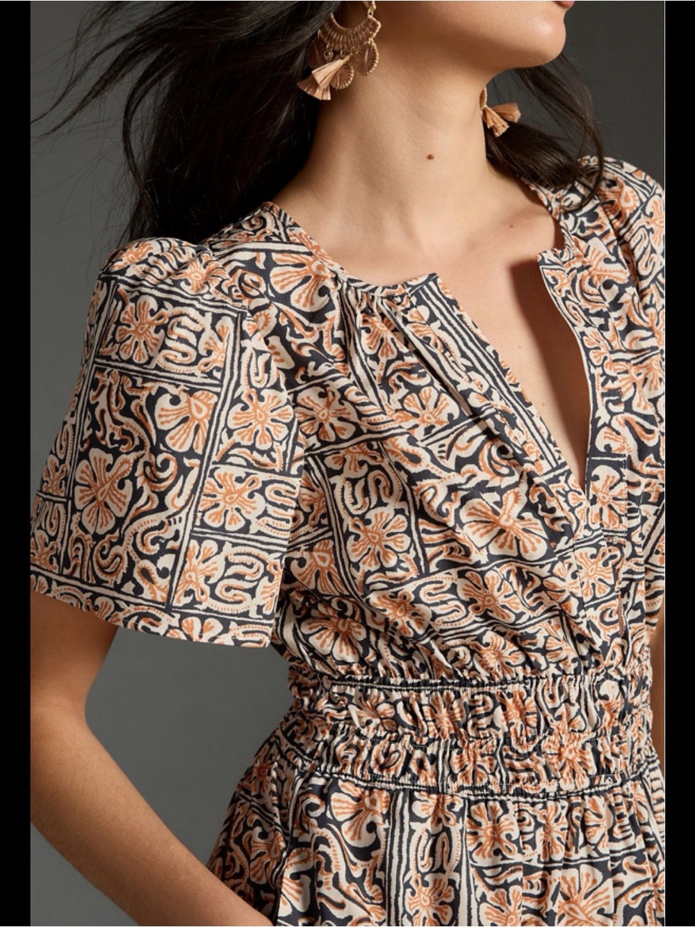 Anthropologie Somerset Mini Dress in Washed Black Multi - Picture 2 of 16